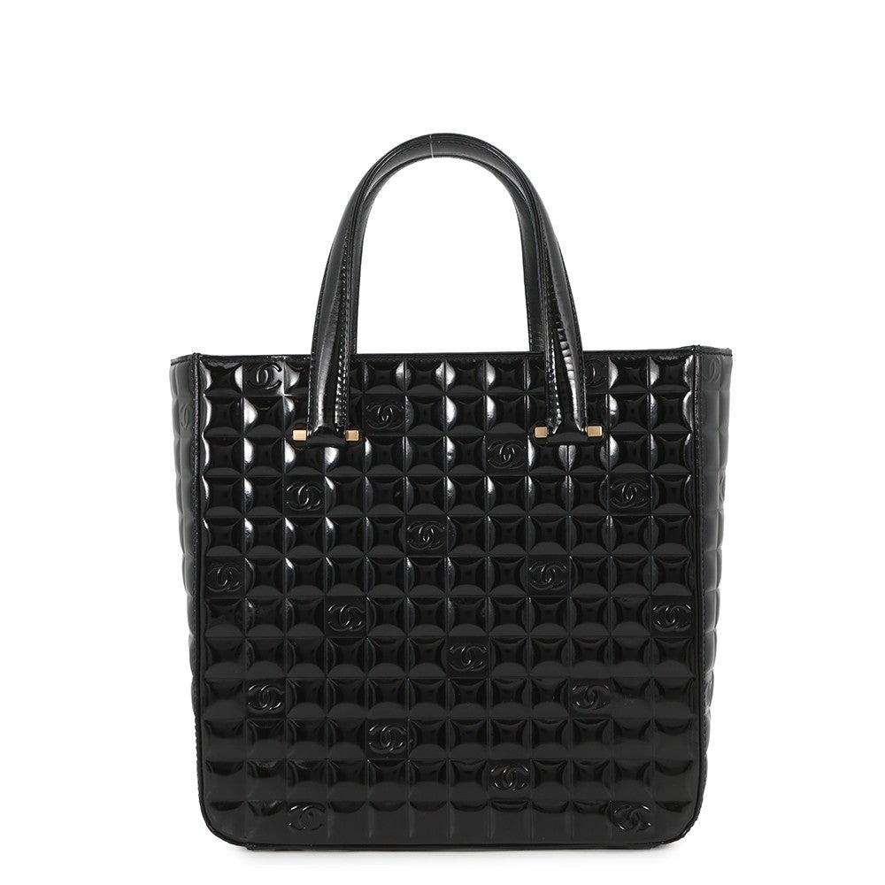シャネル ハンドバッグ ココマーク チョコバー パテントレザー CHANEL シャネル ハンドバッグ ココマーク チョコバー パテントレザー CHANEL