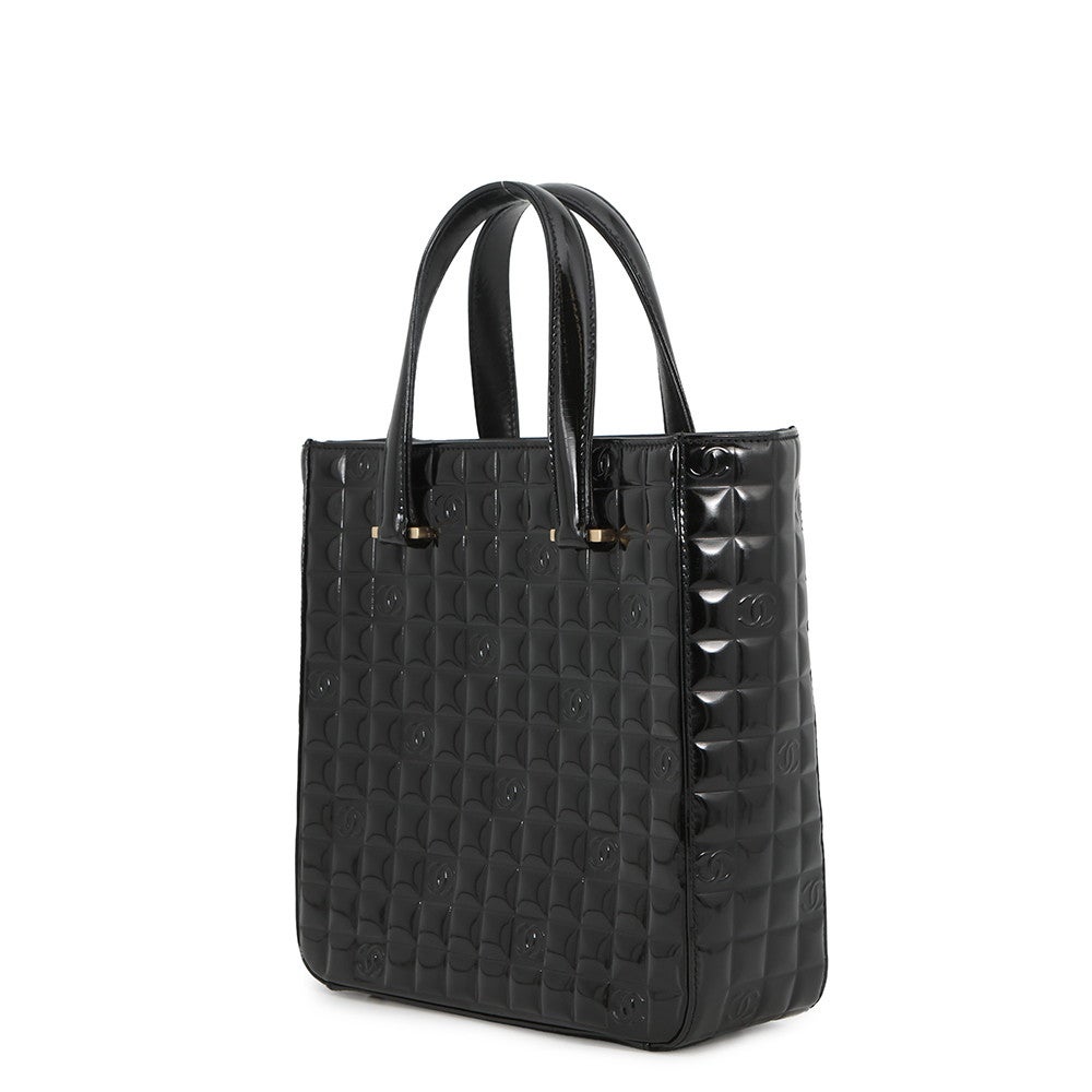 シャネル ハンドバッグ ココマーク チョコバー パテントレザー CHANEL