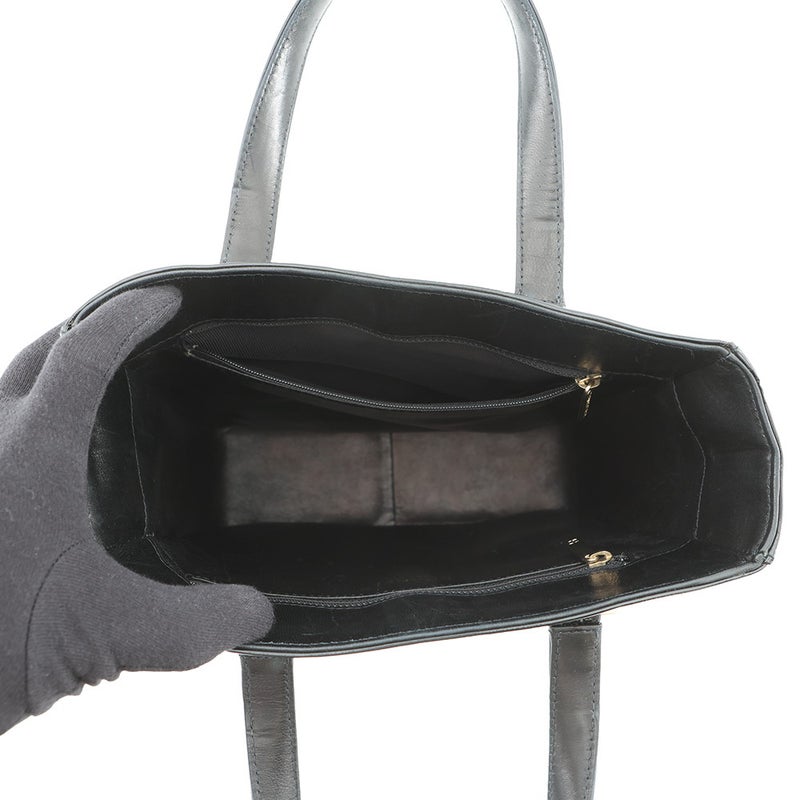 シャネル ハンドバッグ ココマーク チョコバー パテントレザー CHANEL 黒