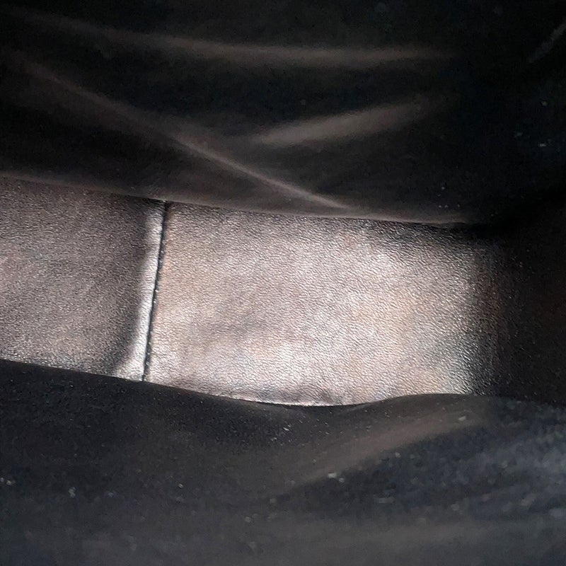 シャネル ハンドバッグ ココマーク チョコバー パテントレザー CHANEL 黒