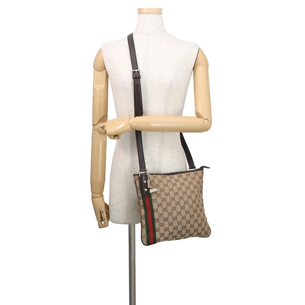 グッチ ショルダーバッグ シェリーライン ショルダーバッグ GGキャンバス レザー 144388 GUCCI バッグ