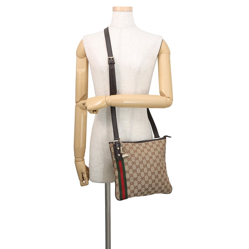 グッチ ショルダーバッグ シェリーライン ショルダーバッグ GGキャンバス レザー 144388 GUCCI バッグ