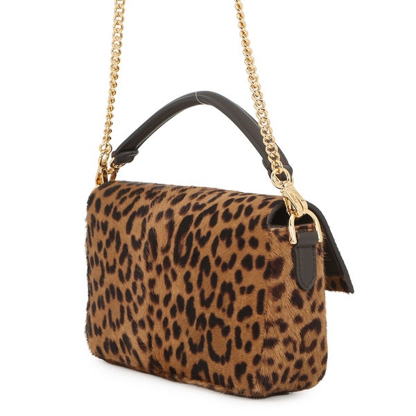 フェンディ ハンドバッグ レオパード柄 バゲット ミニ ハラコ 8BS017 FENDI 2wayショルダーバッグ