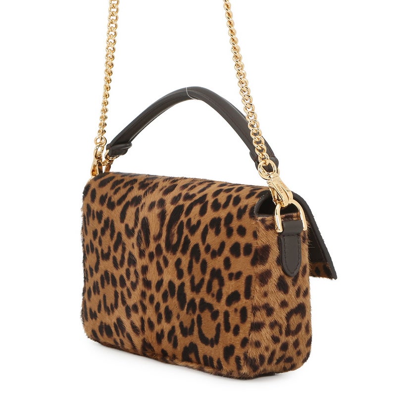 フェンディ ハンドバッグ レオパード柄 バゲット ミニ ハラコ 8BS017 FENDI 2wayショルダーバッグ
