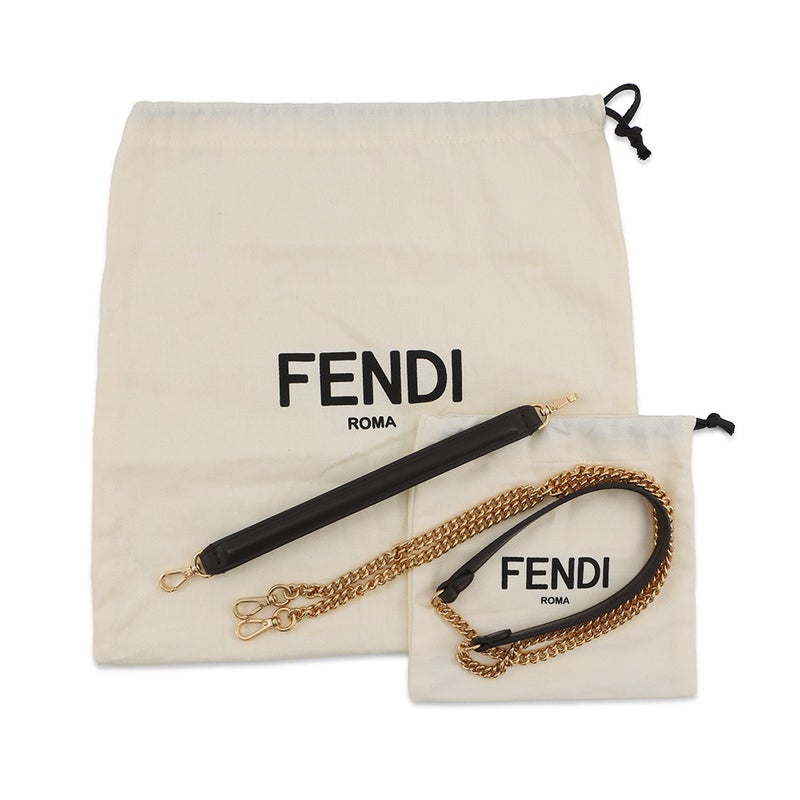 フェンディ ハンドバッグ レオパード柄 バゲット ミニ ハラコ 8BS017 FENDI 2wayショルダーバッグ