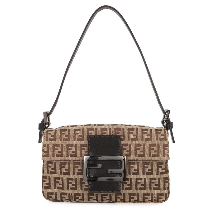 フェンディ ハンドバッグ ズッキーノ ミニ マンマバケット キャンバス/レザー 8BK005 FENDI ミニバッグ