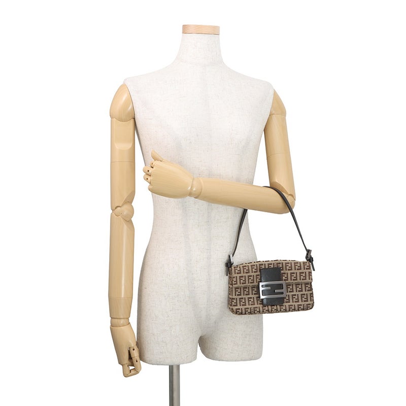 フェンディ ハンドバッグ ズッキーノ ミニ マンマバケット キャンバス/レザー 8BK005 FENDI ミニバッグ