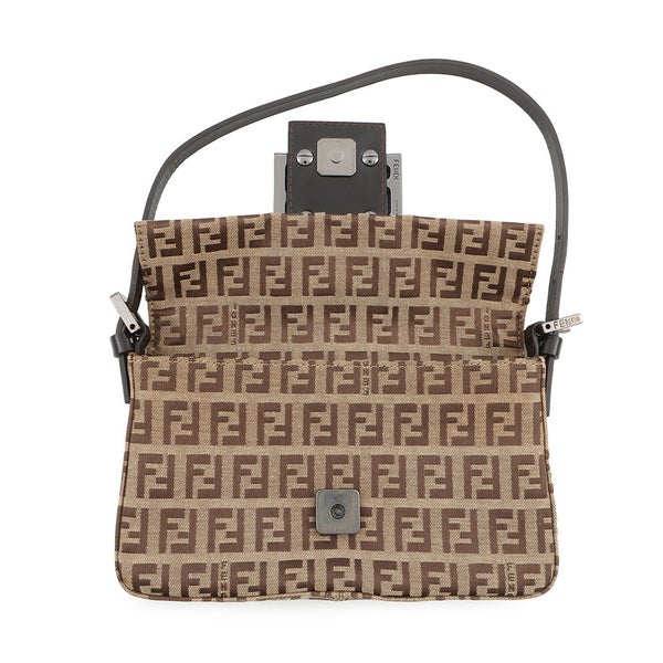 フェンディ ハンドバッグ ズッキーノ ミニ マンマバケット キャンバス/レザー 8BK005 FENDI ミニバッグ