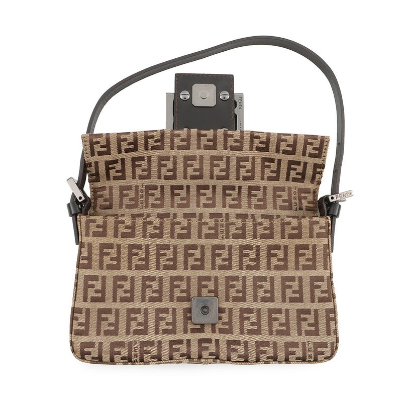 フェンディ ハンドバッグ ズッキーノ ミニ マンマバケット キャンバス/レザー 8BK005 FENDI ミニバッグ