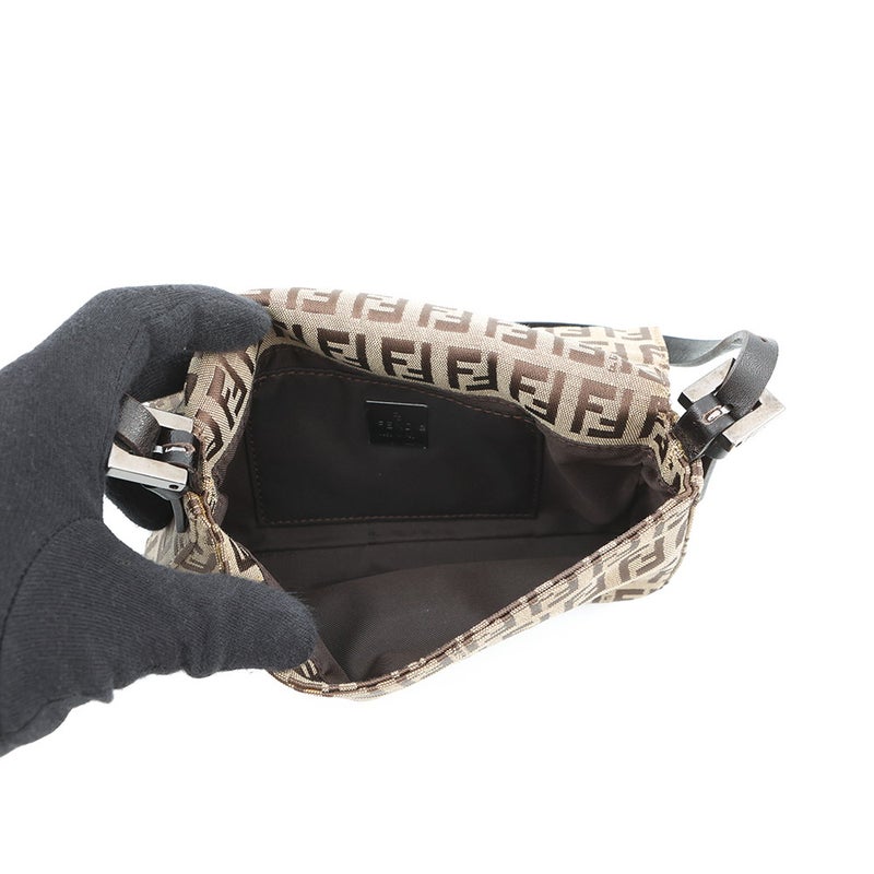 フェンディ ハンドバッグ ズッキーノ ミニ マンマバケット キャンバス/レザー 8BK005 FENDI ミニバッグ