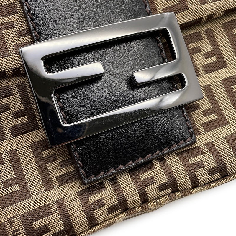 フェンディ ハンドバッグ ズッキーノ ミニ マンマバケット キャンバス/レザー 8BK005 FENDI ミニバッグ