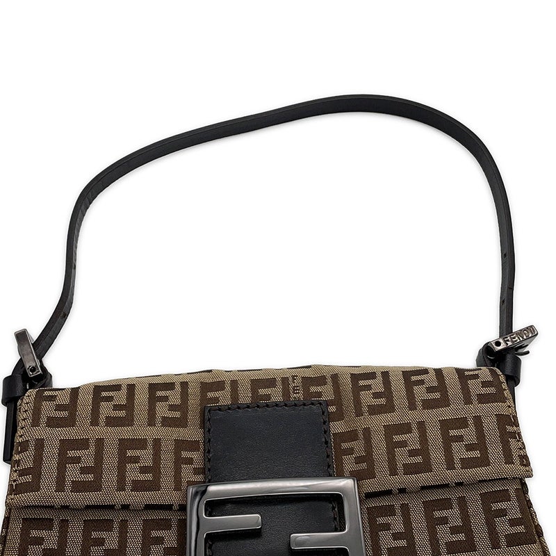 フェンディ ハンドバッグ ズッキーノ ミニ マンマバケット キャンバス/レザー 8BK005 FENDI ミニバッグ