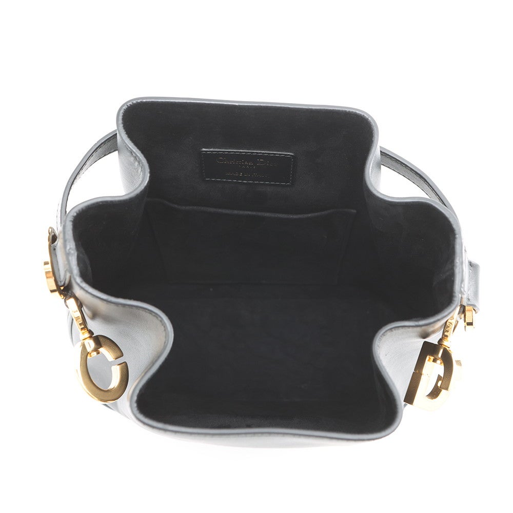 Christian Dior クリスチャンディオール C'est DIOR セディオール CDエンボスロゴ レザー 2WAY 巾着 ハンド ショルダーバッグ ゴールド金具 ブラック M2271UBHA Christian Dior - Christian Dior クリスチャンディオール C'est DIOR