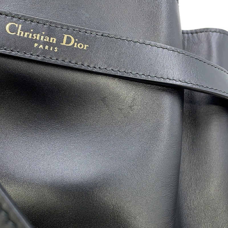 ディオール ハンドバッグ C'est Dior セディオール CDエンボス ミディアム カーフレザー M2271UBHA 2way 黒