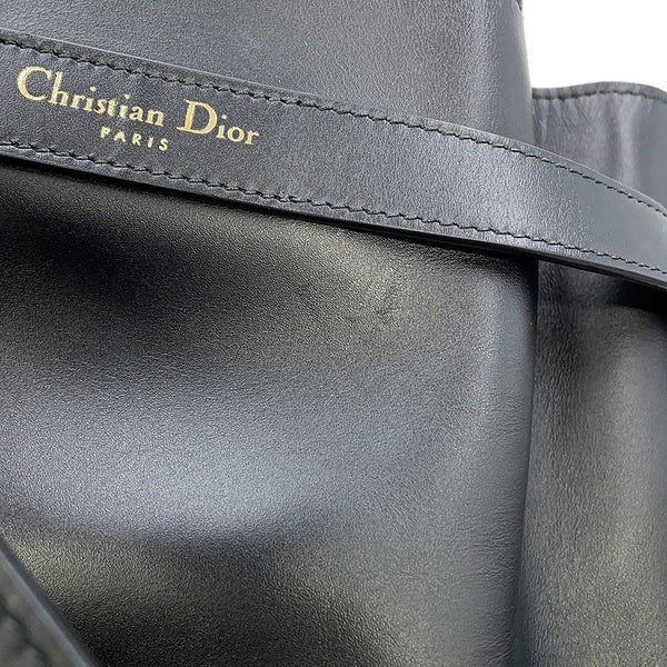 ディオール ハンドバッグ C'est Dior セディオール CDエンボス ミディアム カーフレザー M2271UBHA 2way 黒