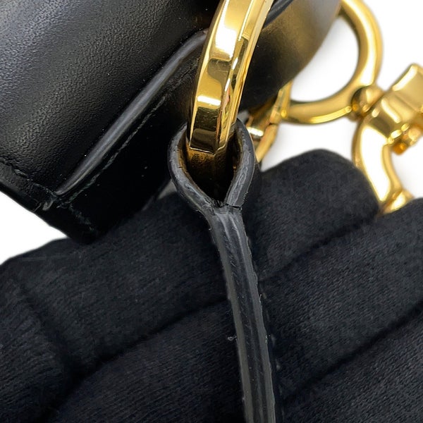 ディオール ハンドバッグ C'est Dior セディオール CDエンボス ミディアム カーフレザー M2271UBHA 2way 黒