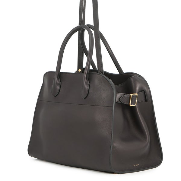 ザ ロウ ハンドバッグ ソフトマルゴー12 レザー W1586 THE ROW 2way 黒