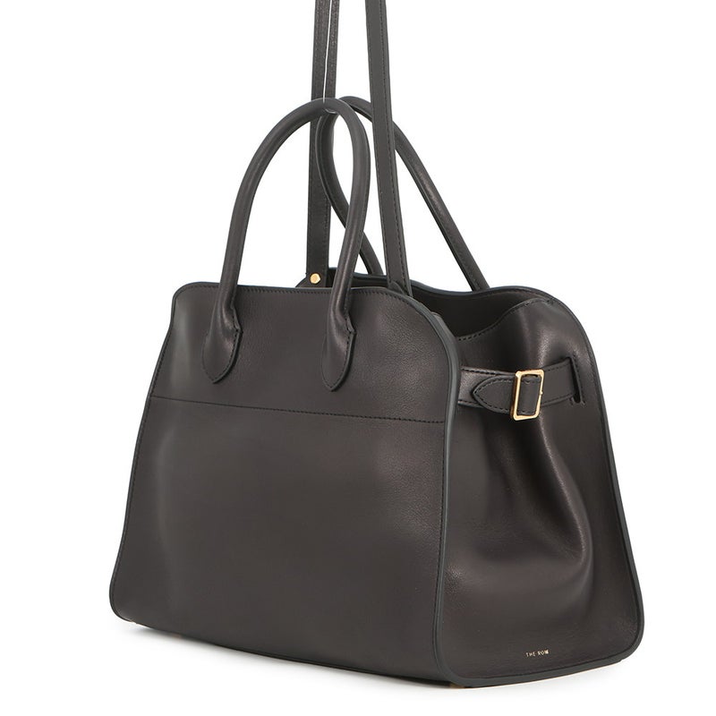 ザ ロウ ハンドバッグ ソフトマルゴー12 レザー W1586 THE ROW 2way 黒