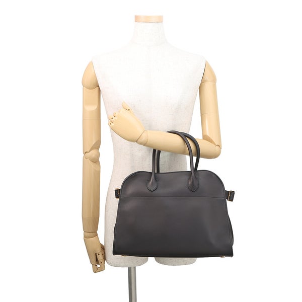 ザ ロウ ハンドバッグ ソフトマルゴー12 レザー W1586 THE ROW 2way 黒