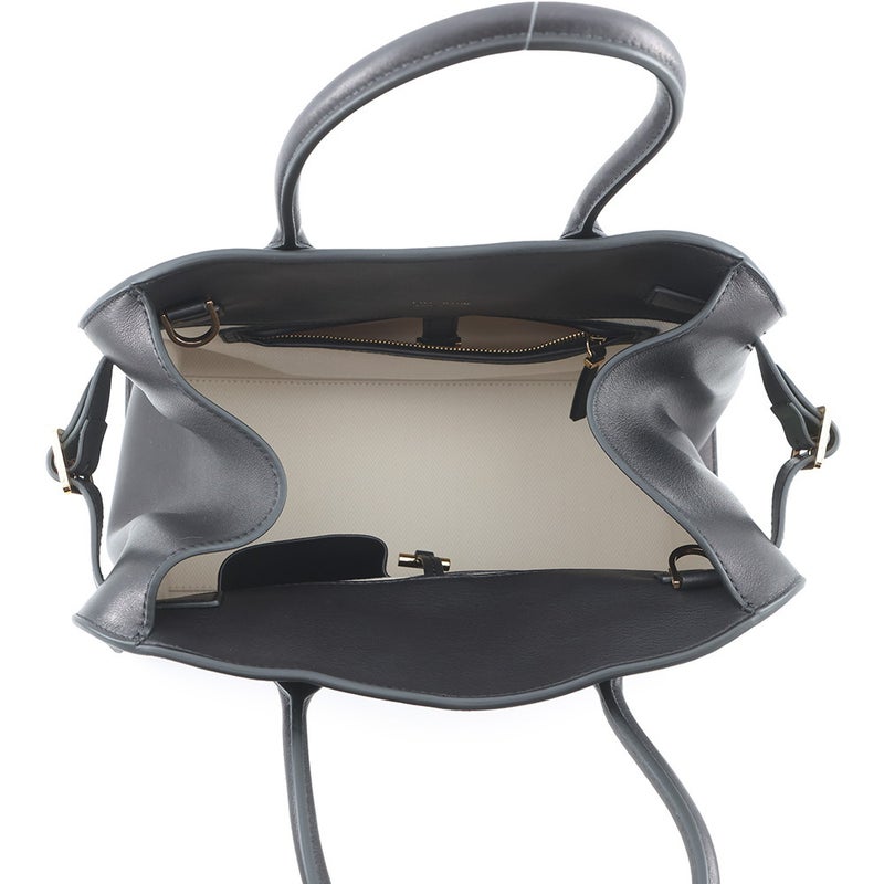 ザ ロウ ハンドバッグ ソフトマルゴー12 レザー W1586 THE ROW 2way 黒