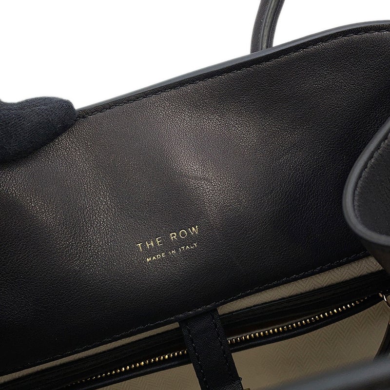 ザ ロウ ハンドバッグ ソフトマルゴー12 レザー W1586 THE ROW 2way 黒
