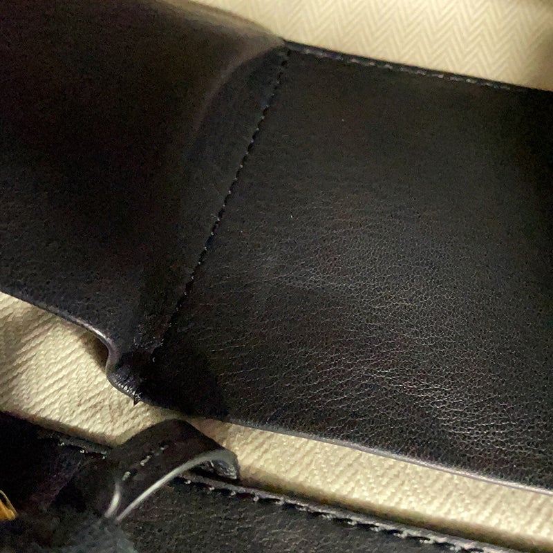 ザ ロウ ハンドバッグ ソフトマルゴー12 レザー W1586 THE ROW 2way 黒