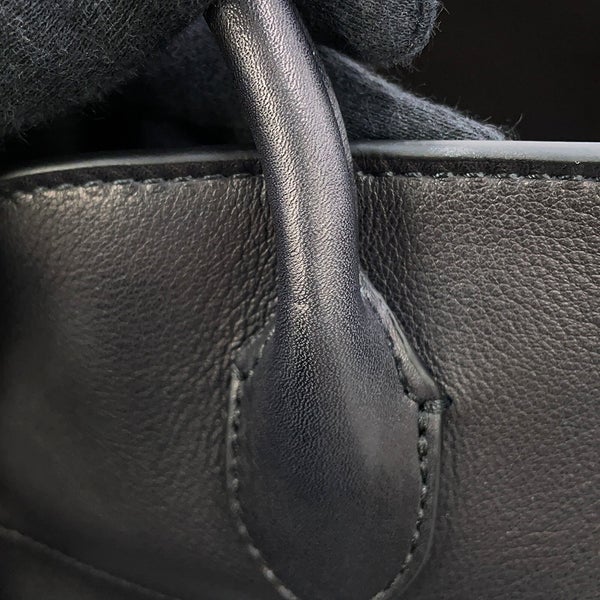 ザ ロウ ハンドバッグ ソフトマルゴー12 レザー W1586 THE ROW 2way 黒