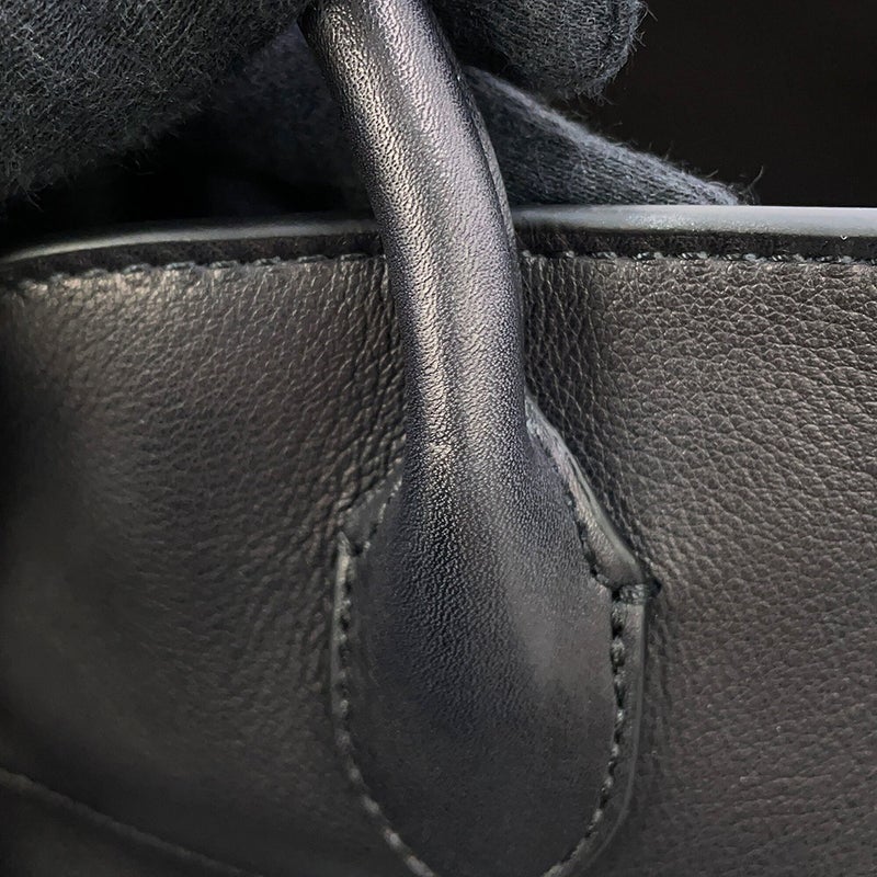 ザ ロウ ハンドバッグ ソフトマルゴー12 レザー W1586 THE ROW 2way 黒