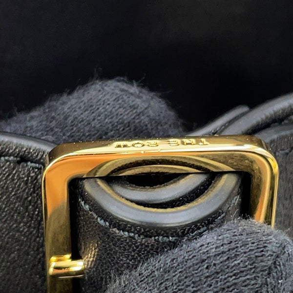 ザ ロウ ハンドバッグ ソフトマルゴー12 レザー W1586 THE ROW 2way 黒