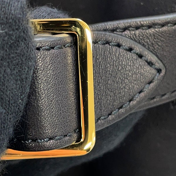 ザ ロウ ハンドバッグ ソフトマルゴー12 レザー W1586 THE ROW 2way 黒