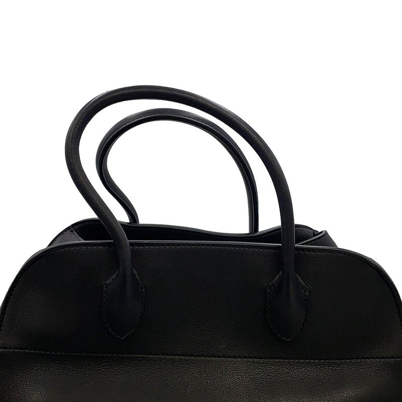 ザ ロウ ハンドバッグ ソフトマルゴー12 レザー W1586 THE ROW 2way 黒