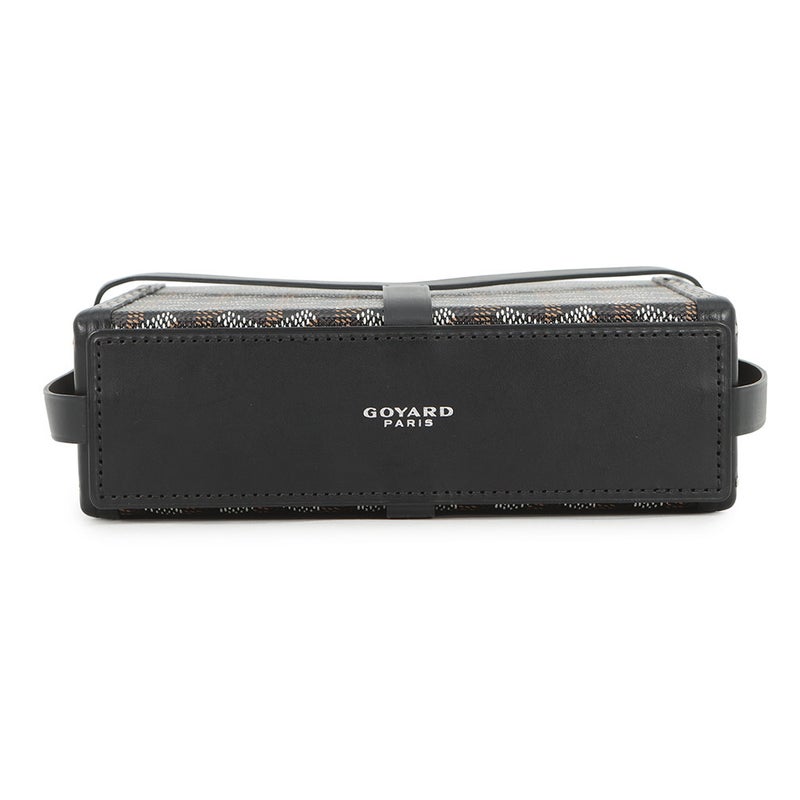 ゴヤール ショルダーバッグ ミノディエール PVC レザー GOYARD 黒