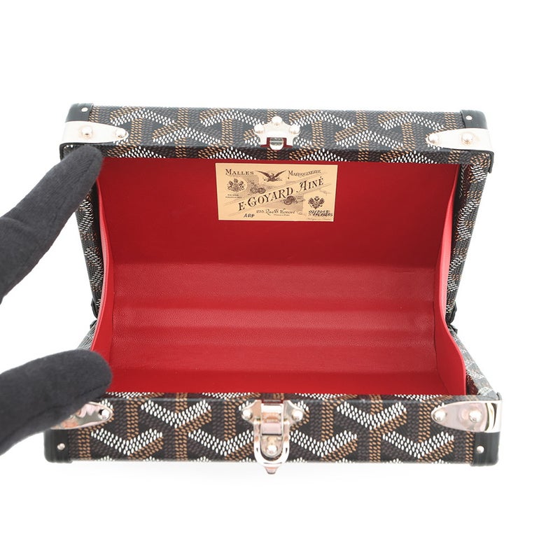 ゴヤール ショルダーバッグ ミノディエール PVC レザー GOYARD 黒