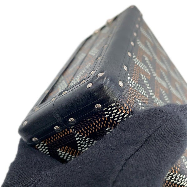 ゴヤール ショルダーバッグ ミノディエール PVC レザー GOYARD 黒