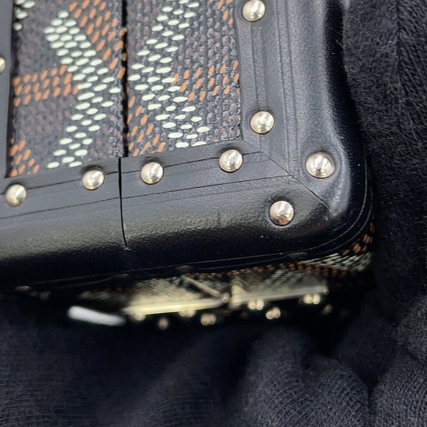 ゴヤール ショルダーバッグ ミノディエール PVC レザー GOYARD 黒