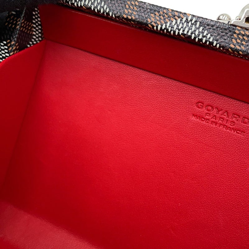 ゴヤール ショルダーバッグ ミノディエール PVC レザー GOYARD 黒