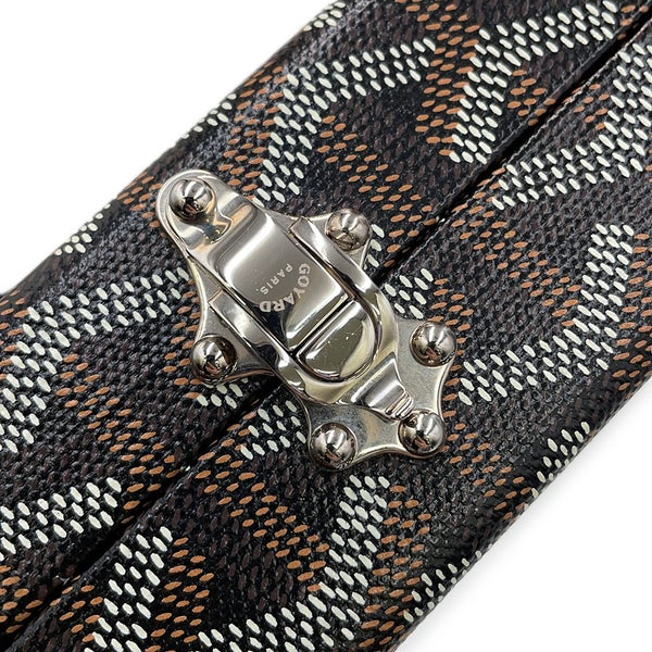 ゴヤール ショルダーバッグ ミノディエール PVC レザー GOYARD 黒