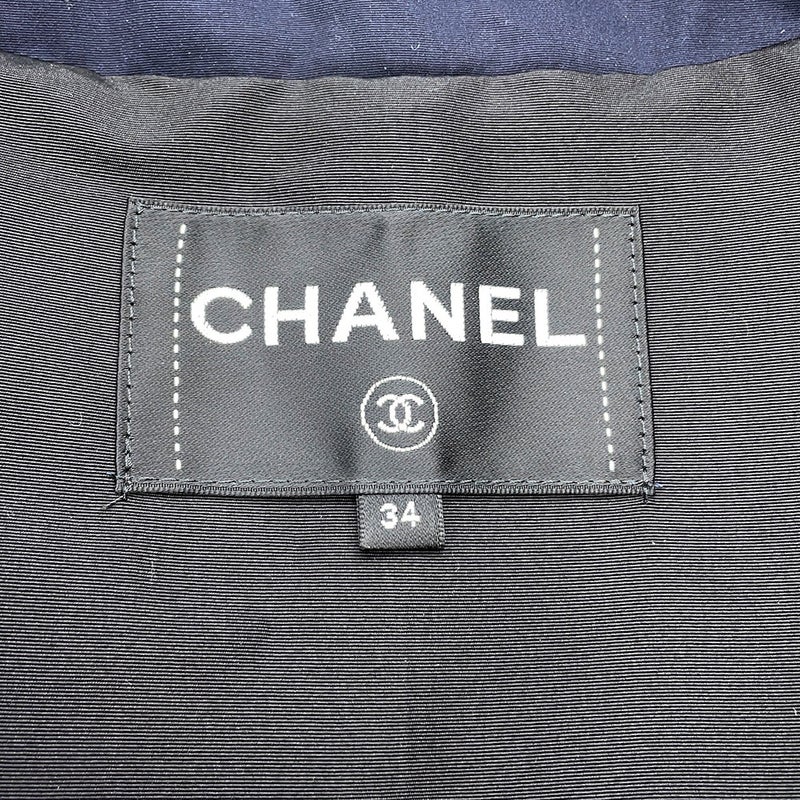 シャネル ジャケット トレンチコート ショート丈 コットン シルク レディースサイズ34 P80388 CHANEL アウター