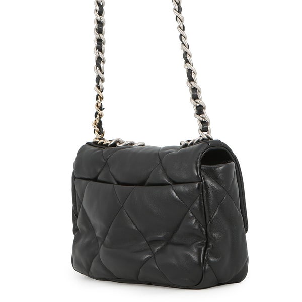 シャネル チェーンショルダーバッグ CHANEL19 ココマーク シャイニーラムスキン AS1160 CHANEL 黒