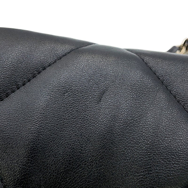 シャネル チェーンショルダーバッグ CHANEL19 ココマーク シャイニーラムスキン AS1160 CHANEL 黒