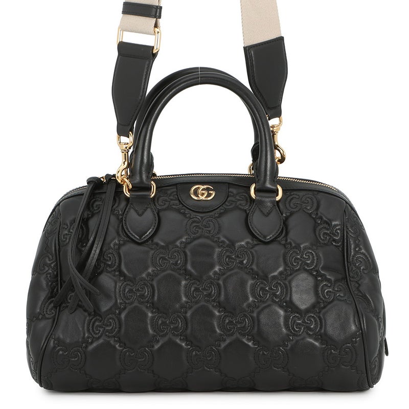 グッチ ハンドバッグ GGマトラッセ レザー 702242 GUCCI 2wayショルダーバッグ 黒 アウトレット品