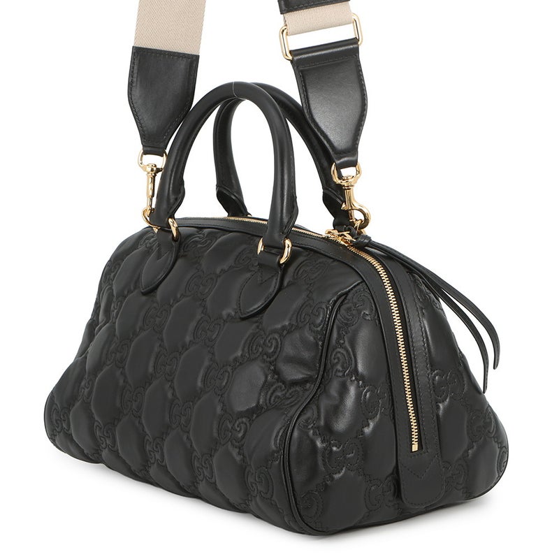 グッチ ハンドバッグ GGマトラッセ レザー 702242 GUCCI 2wayショルダーバッグ 黒 アウトレット品