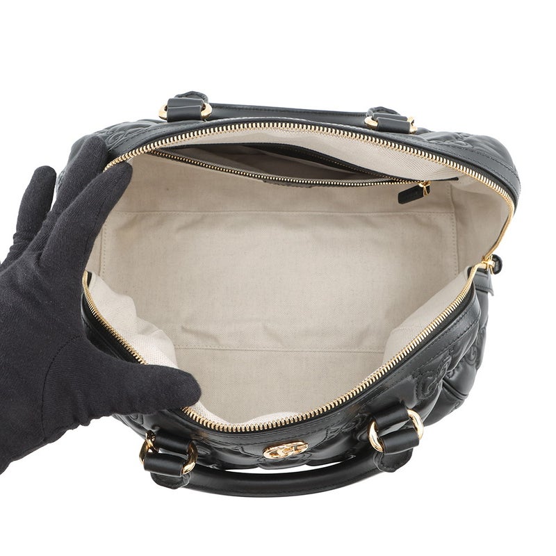 グッチ ハンドバッグ GGマトラッセ レザー 702242 GUCCI 2wayショルダーバッグ 黒 アウトレット品