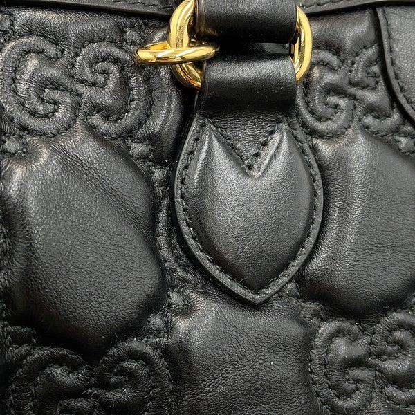 グッチ ハンドバッグ GGマトラッセ レザー 702242 GUCCI 2wayショルダーバッグ 黒 アウトレット品