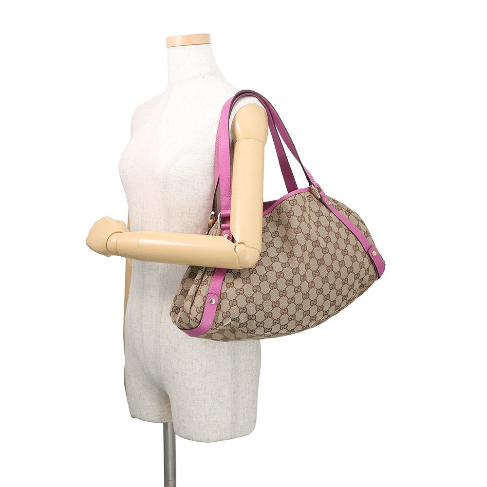 グッチ ショルダーバッグ アビー GGキャンバス レザー 130736 GUCCI トートバッグ グッチ ショルダーバッグ アビー GGキャンバス レザー 130736 GUCCI
