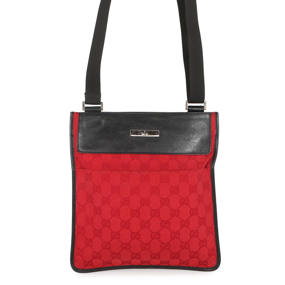 グッチ ショルダーバッグ GGキャンバス レザー 0190348 GUCCI 黒