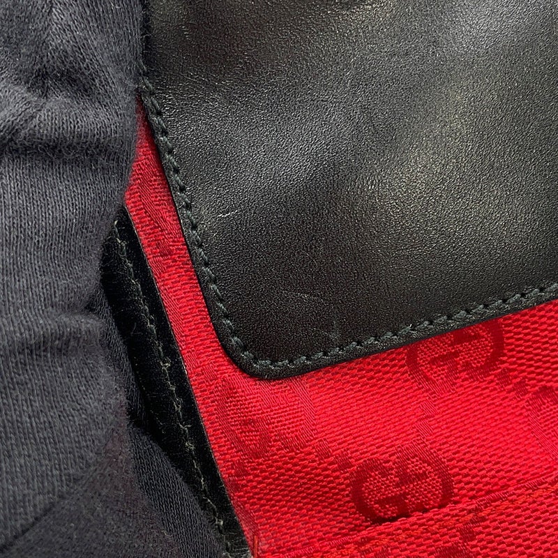 グッチ ショルダーバッグ GGキャンバス レザー 0190348 GUCCI 黒