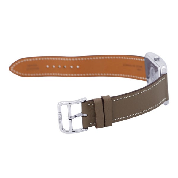 エルメス ケープコッド GM スイフト/エトゥープ CC2.710 HERMES 腕時計 シルバー文字盤 クォーツ