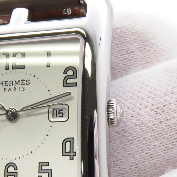 エルメス ケープコッド GM スイフト/エトゥープ CC2.710 HERMES 腕時計 シルバー文字盤 クォーツ