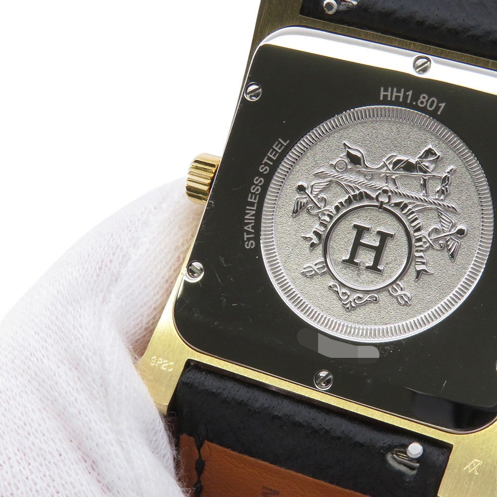 HERMES エルメス Hウォッチ HH1.801 メンズ 付属品付き完品 HERMES